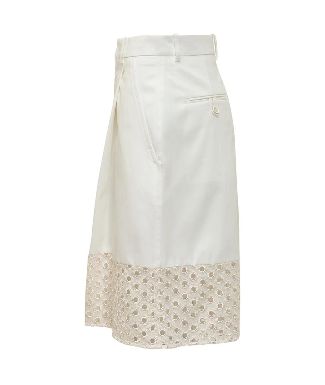 MARNI Белые хлопковые шорты, фото 3