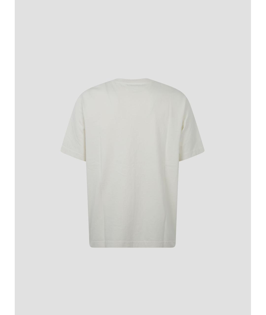 MAISON KITSUNE Бежевая хлопковая футболка, фото 2