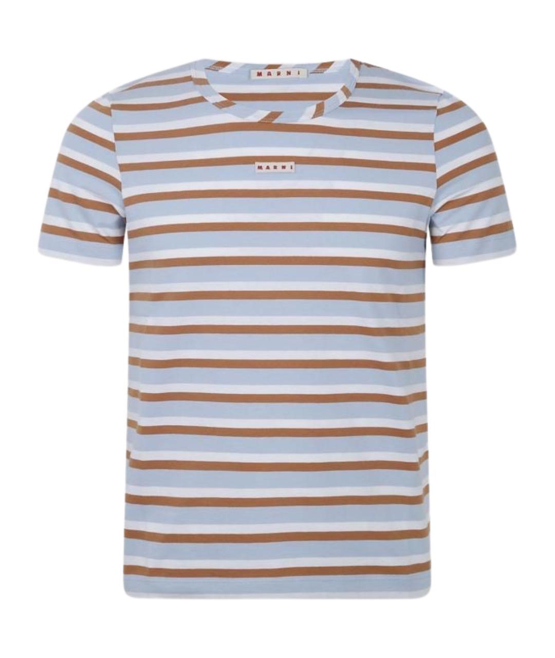 MARNI Голубая хлопковая футболка, фото 1