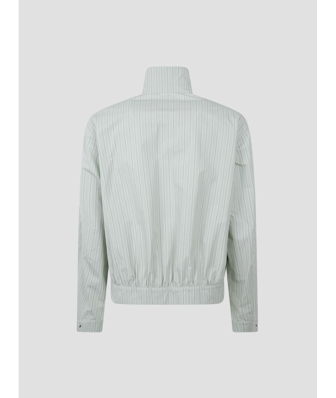 DRIES VAN NOTEN Салатовая атласная куртка, фото 2