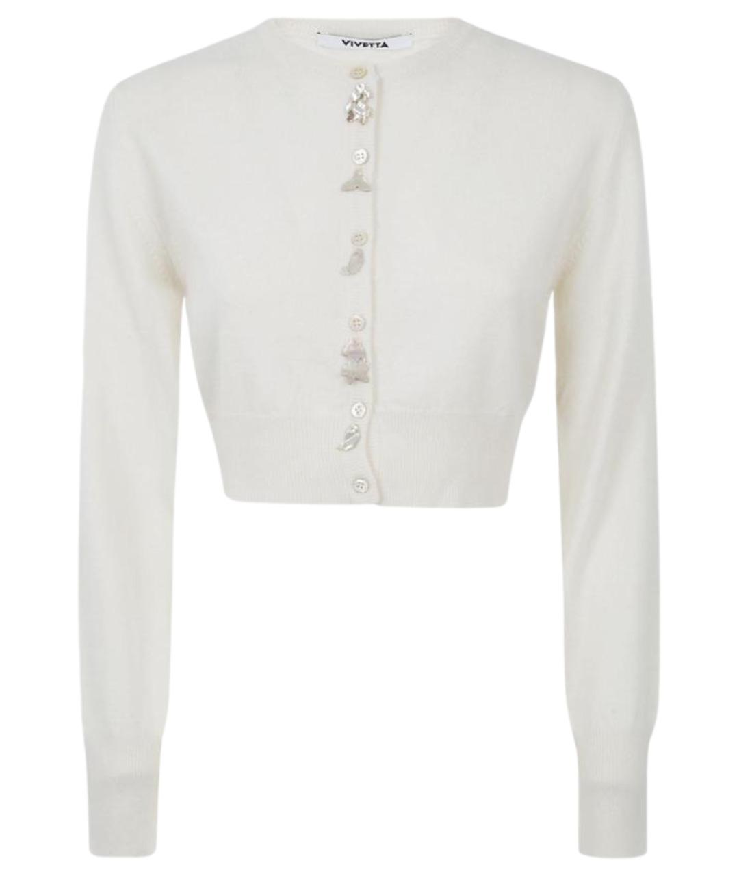 VIVETTA Белый кашемировый кардиган, фото 1
