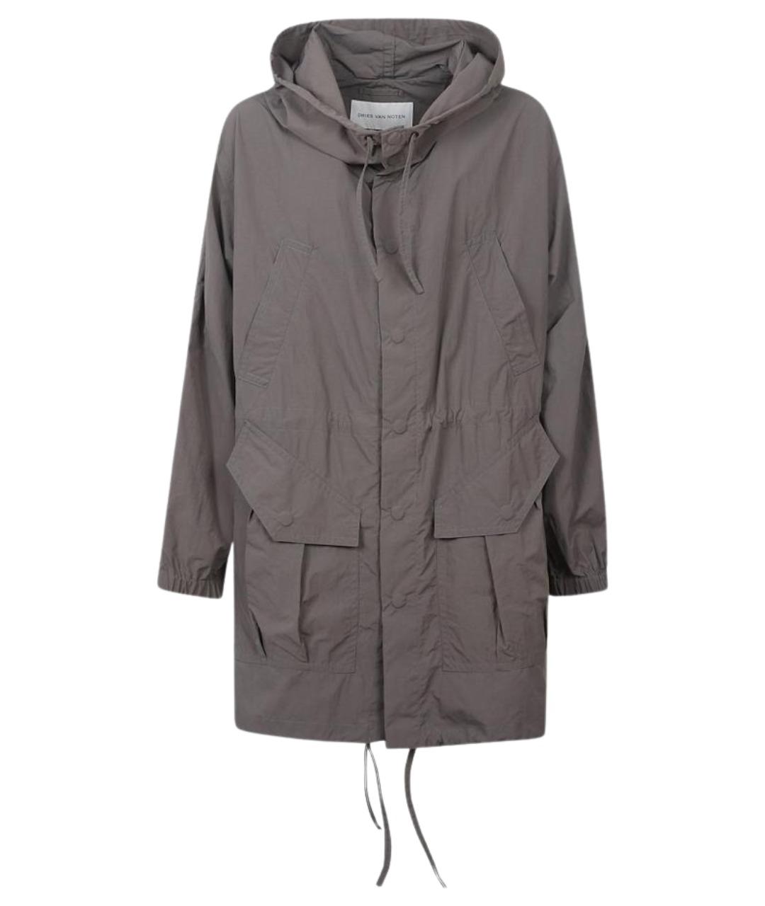 DRIES VAN NOTEN Хаки полиамидовая парка, фото 1