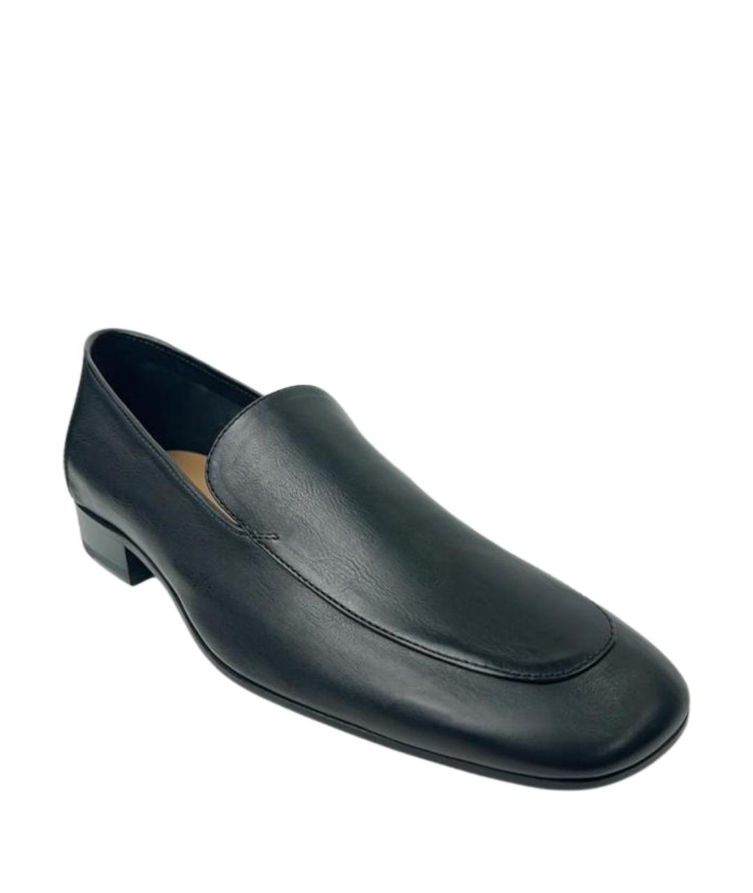 DRIES VAN NOTEN Черные кожаные лоферы, фото 3