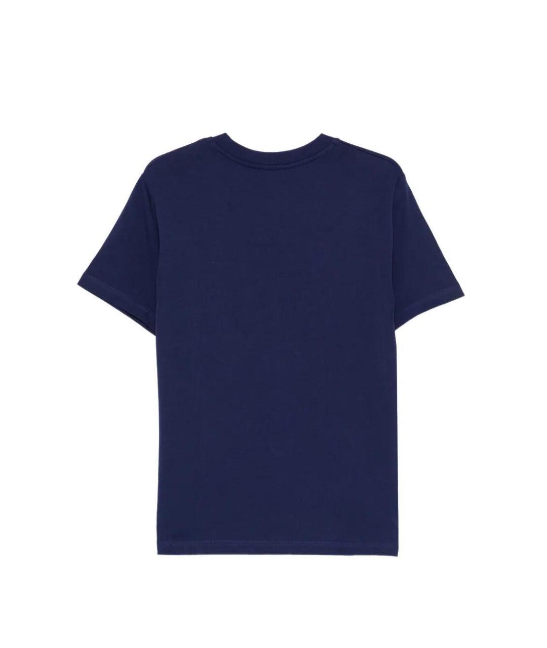 A.P.C. Темно-синяя хлопковая футболка, фото 2