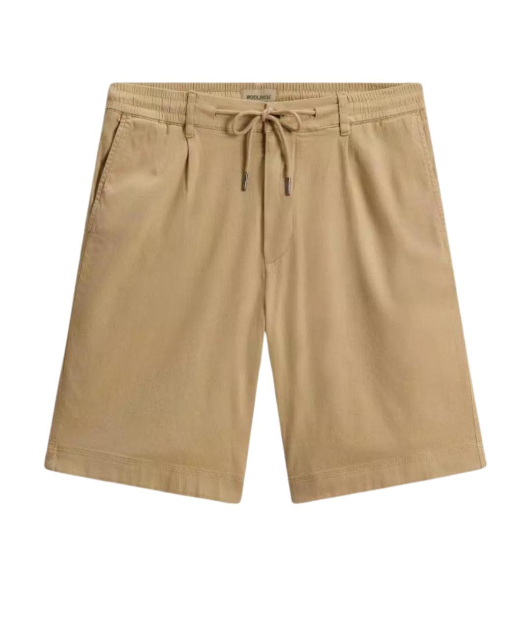 WOOLRICH Бежевые льняные шорты, фото 1