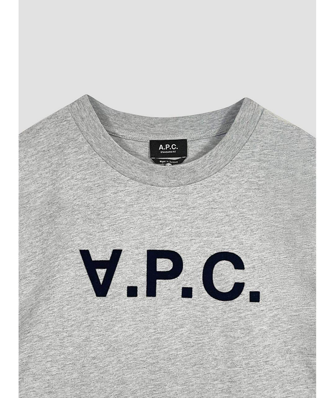 A.P.C. Серая хлопковая футболка, фото 3
