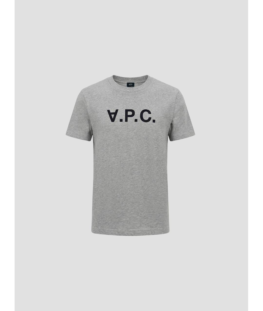 A.P.C. Серая хлопковая футболка, фото 4
