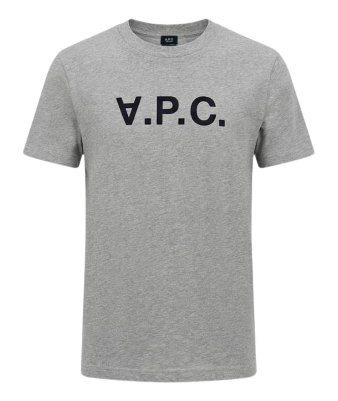 A.P.C. Серая хлопковая футболка, фото 1