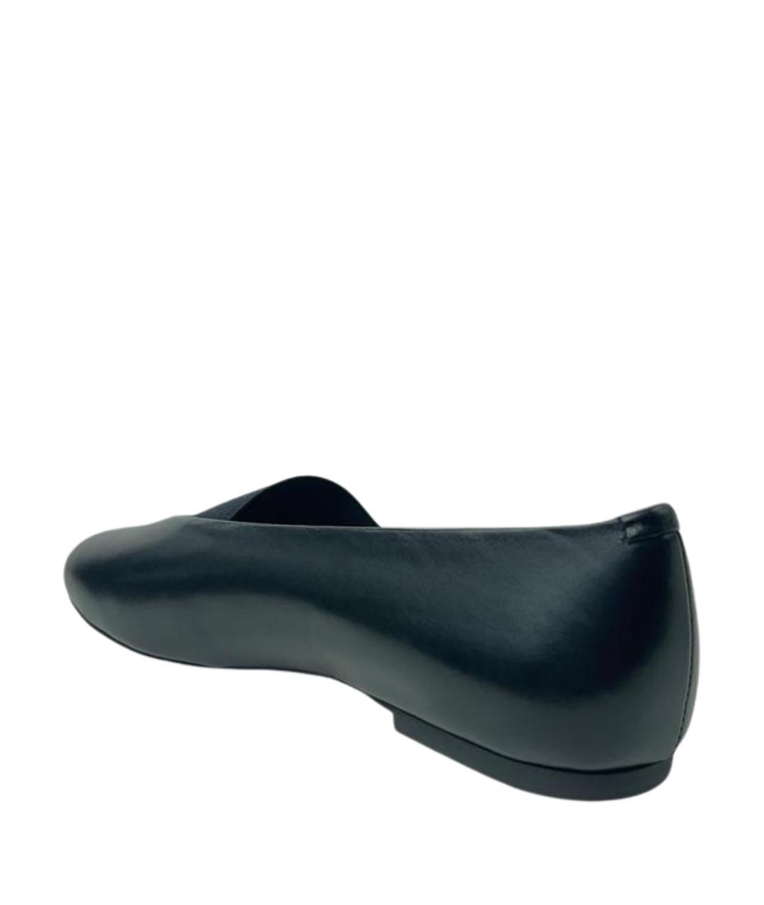 JIL SANDER Черные кожаные балетки, фото 2