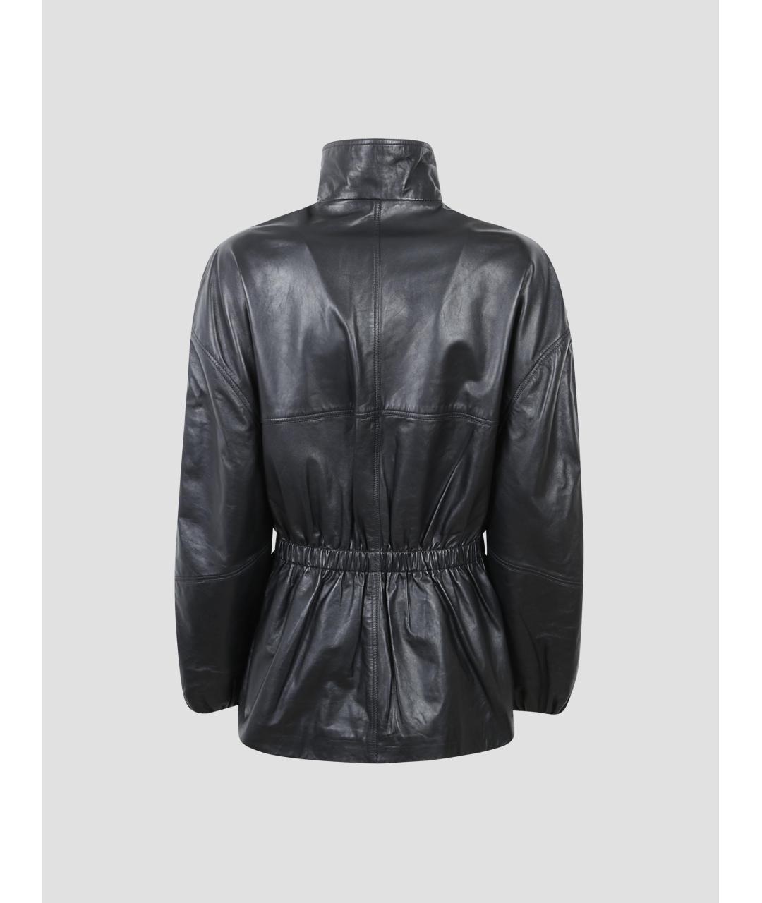 THE FRANKIE SHOP Черная кожаная куртка, фото 2