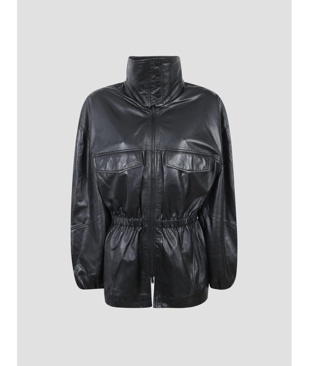 THE FRANKIE SHOP Черная кожаная куртка, фото 5