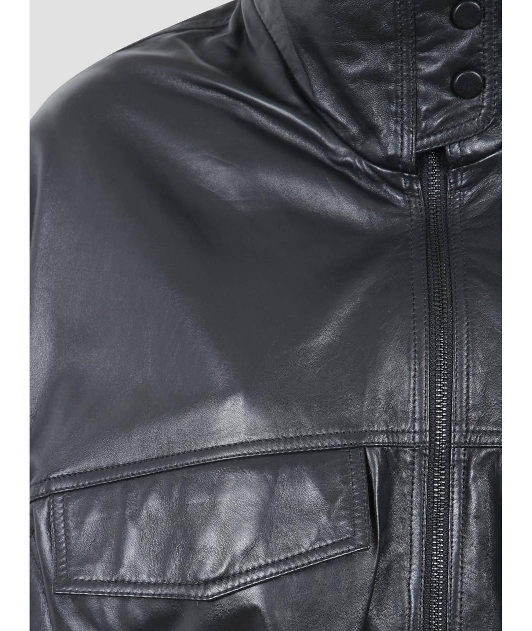 THE FRANKIE SHOP Черная кожаная куртка, фото 3