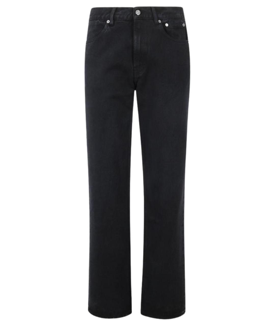 OUR LEGACY Черные хлопковые прямые джинсы, фото 1