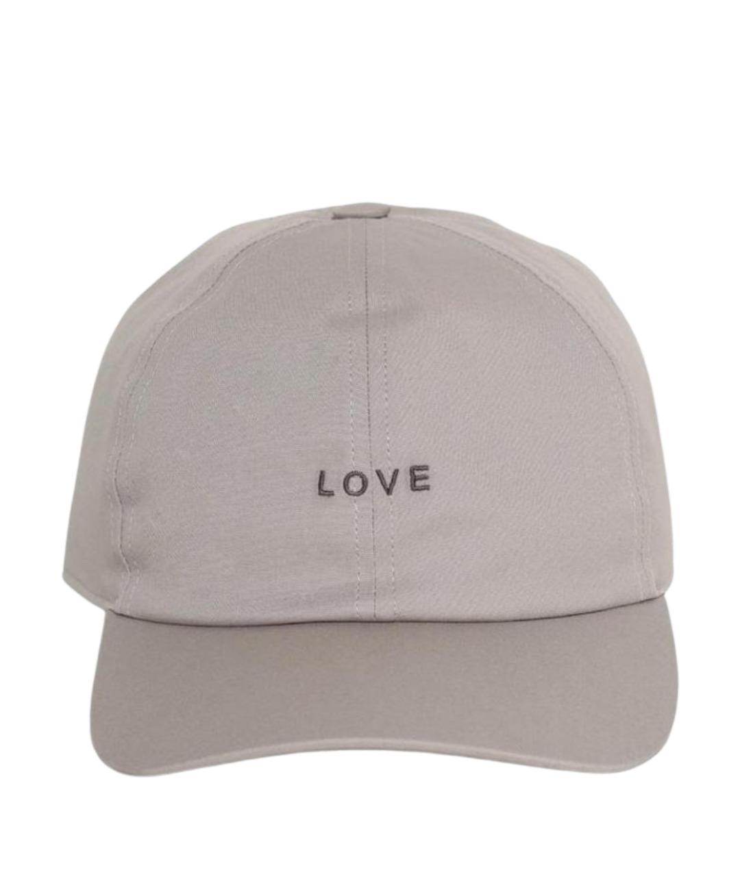 RICK OWENS Серая хлопковая кепка, фото 1