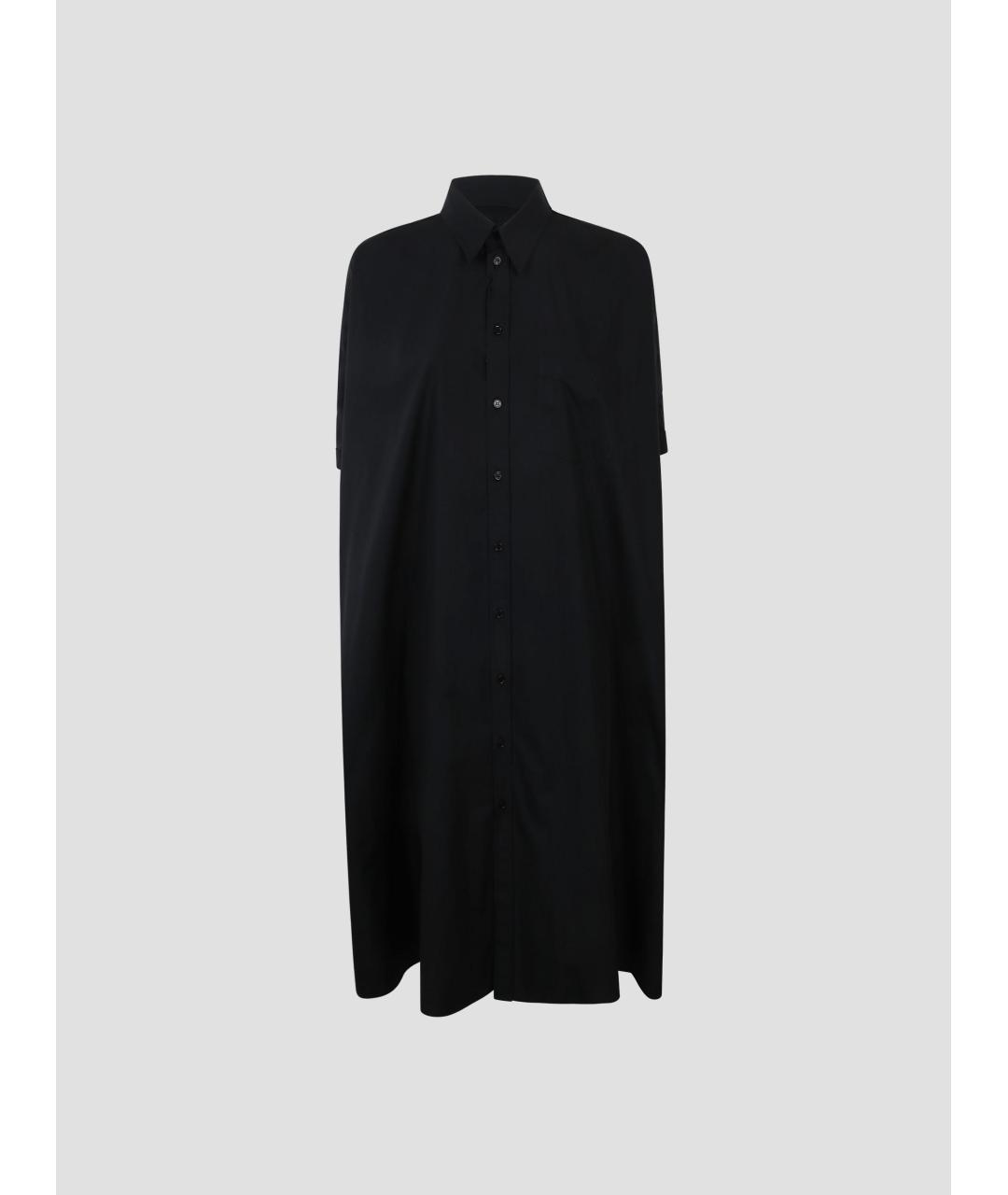 MM6 MAISON MARGIELA Черное хлопковое повседневное платье, фото 4