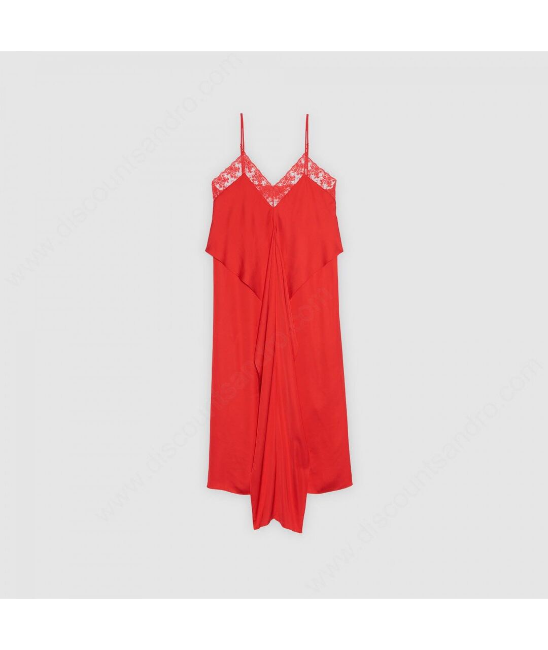 SANDRO Красное вискозное повседневное платье, фото 5