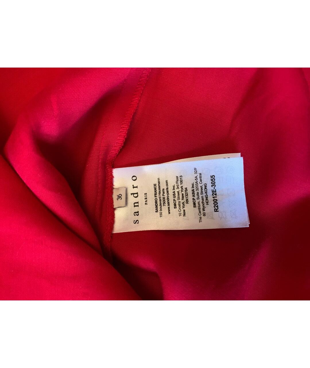 SANDRO Красное вискозное повседневное платье, фото 6