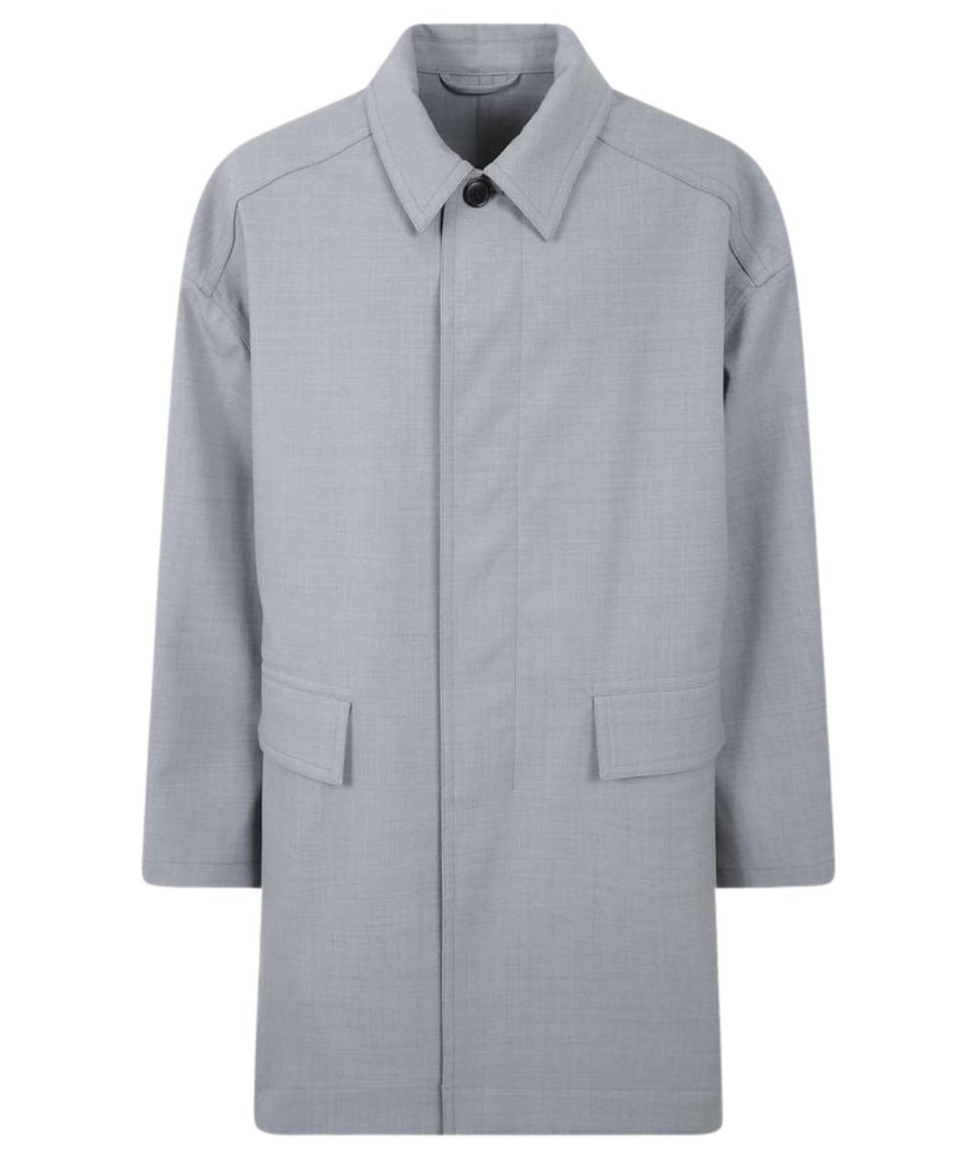 DRIES VAN NOTEN Серый полиэстеровый тренч / плащ, фото 1