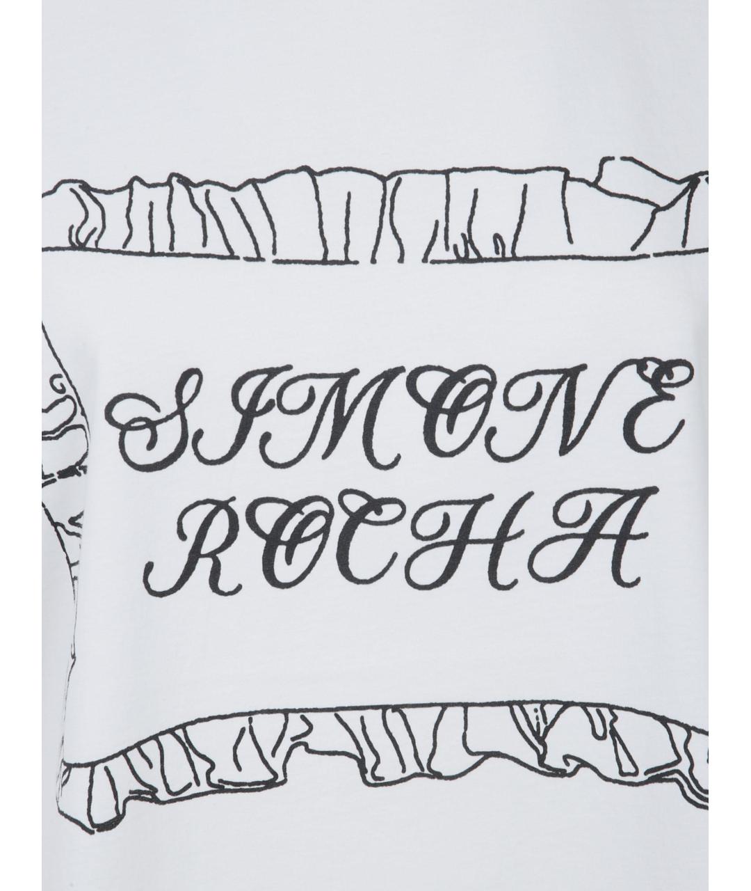 SIMONE ROCHA Белая хлопковая футболка, фото 3