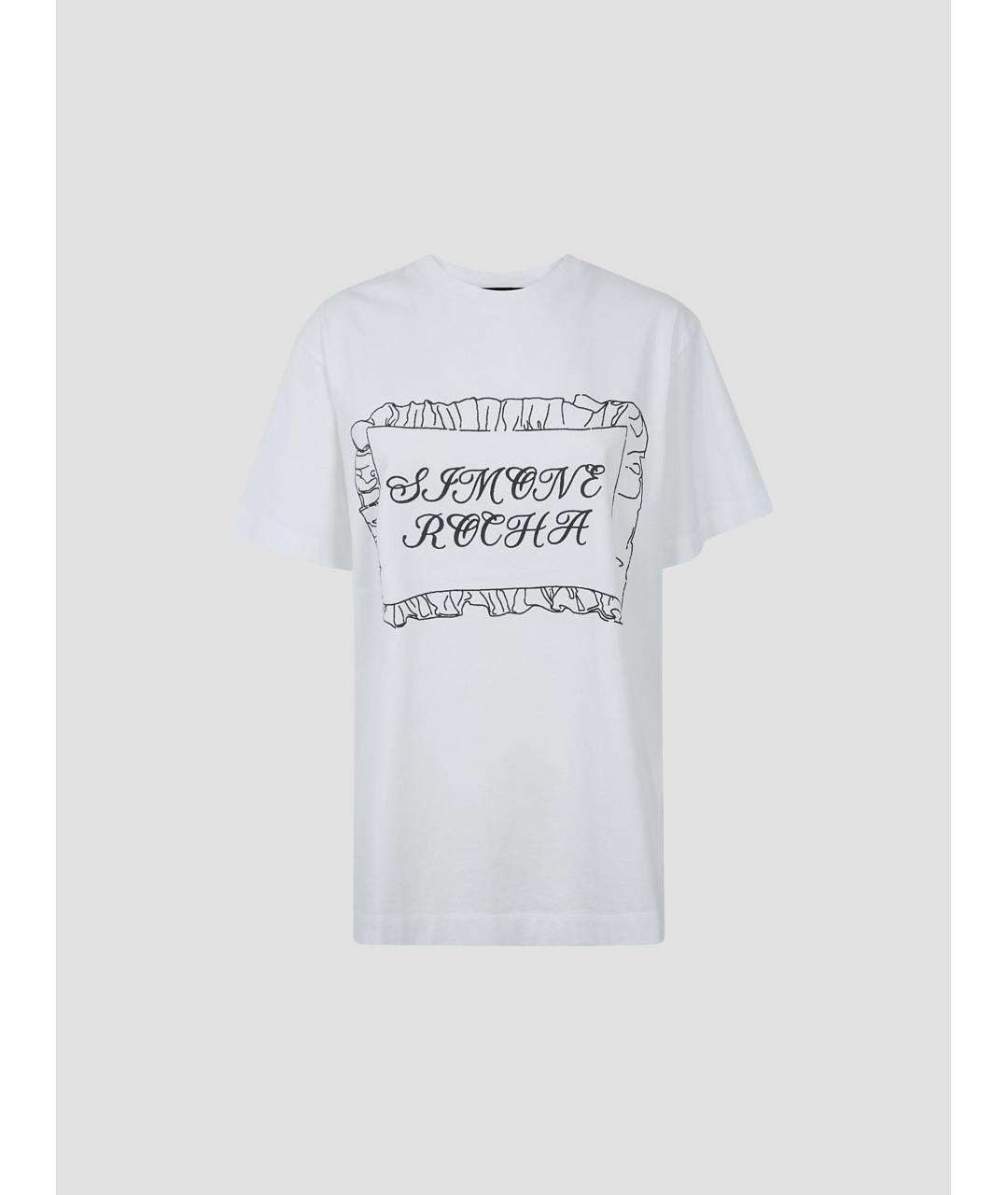 SIMONE ROCHA Белая хлопковая футболка, фото 4