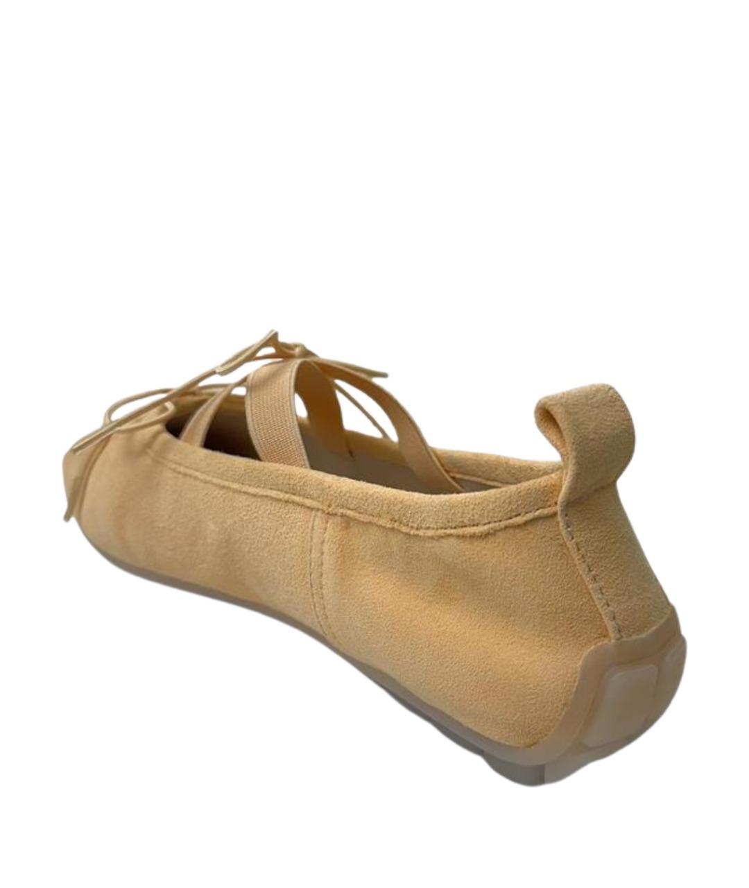 SIMONE ROCHA Бежевые замшевые балетки, фото 2