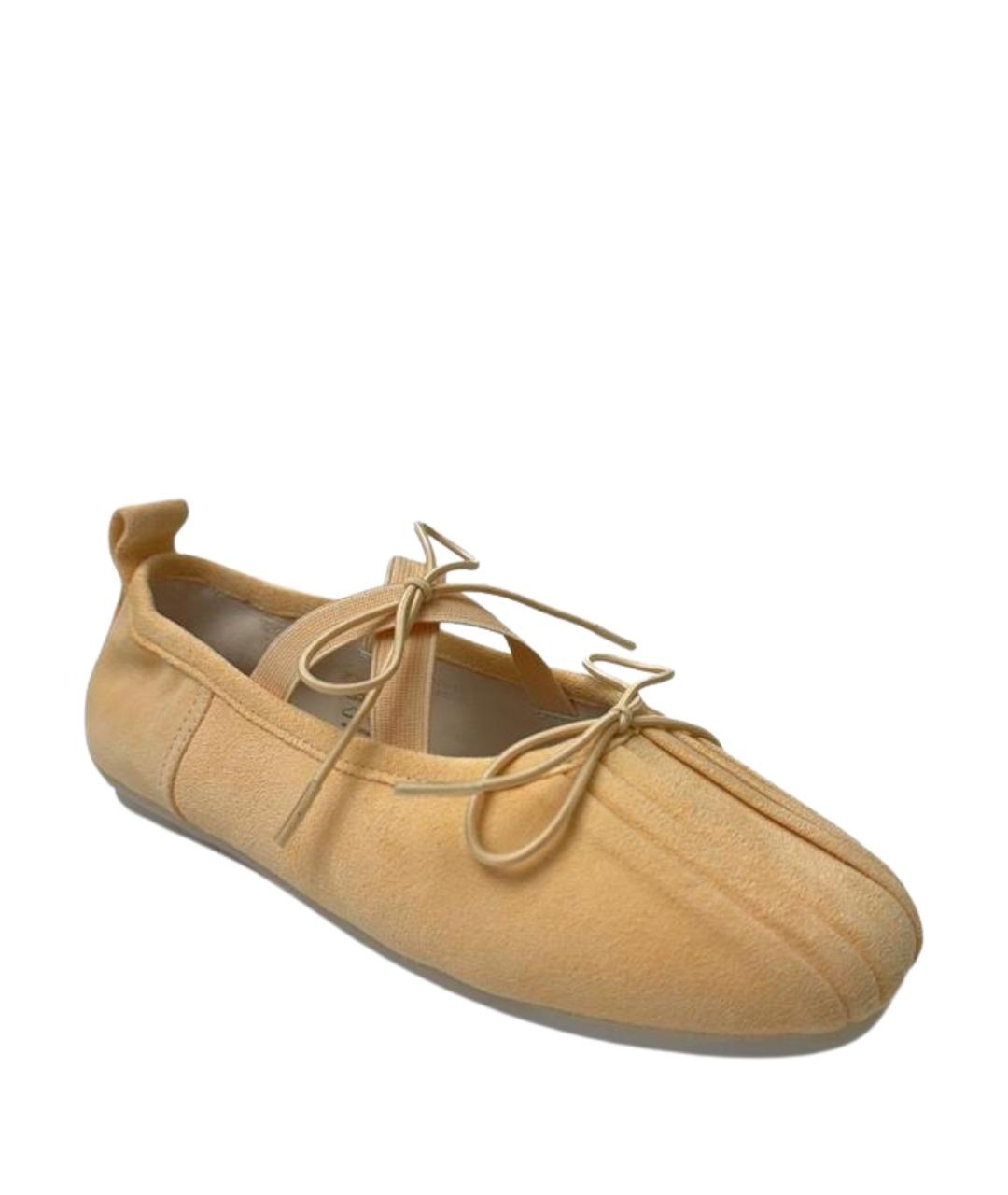 SIMONE ROCHA Бежевые замшевые балетки, фото 3