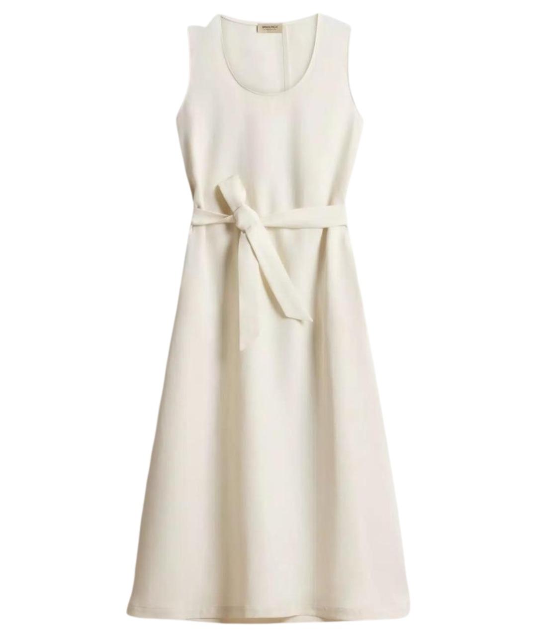 WOOLRICH Белое льняное повседневное платье, фото 1