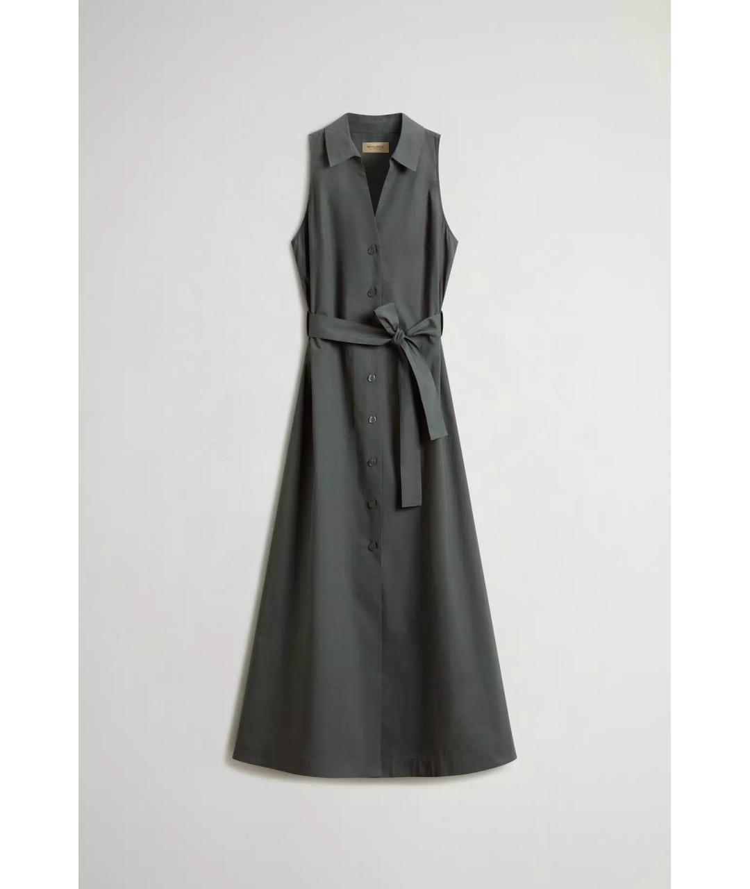 WOOLRICH Зеленые хлопковое повседневное платье, фото 3