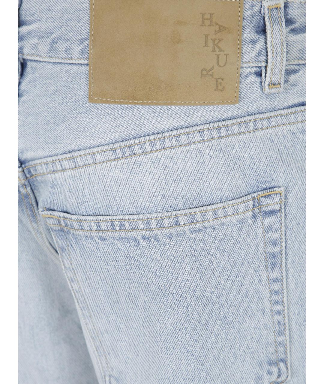 HAIKURE Голубые хлопковые прямые джинсы, фото 3