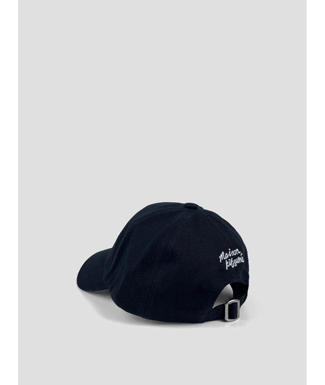 MAISON KITSUNE Черная хлопковая кепка/бейсболка, фото 2