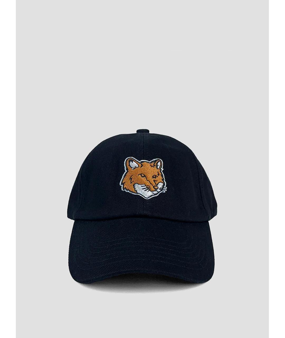 MAISON KITSUNE Черная хлопковая кепка/бейсболка, фото 4