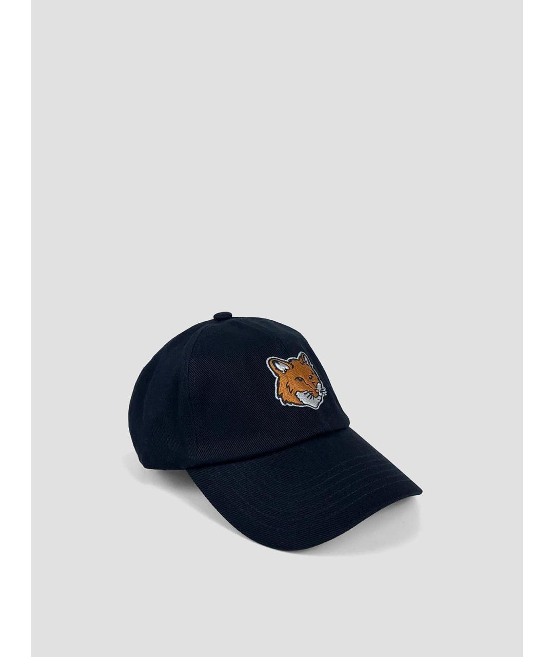 MAISON KITSUNE Черная хлопковая кепка/бейсболка, фото 3