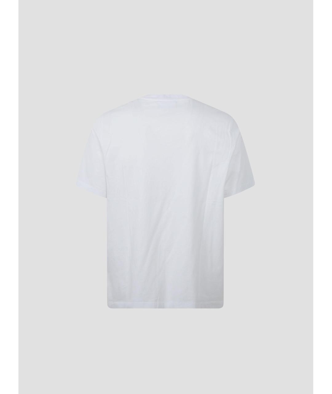 MAISON KITSUNE Белая хлопковая футболка, фото 2