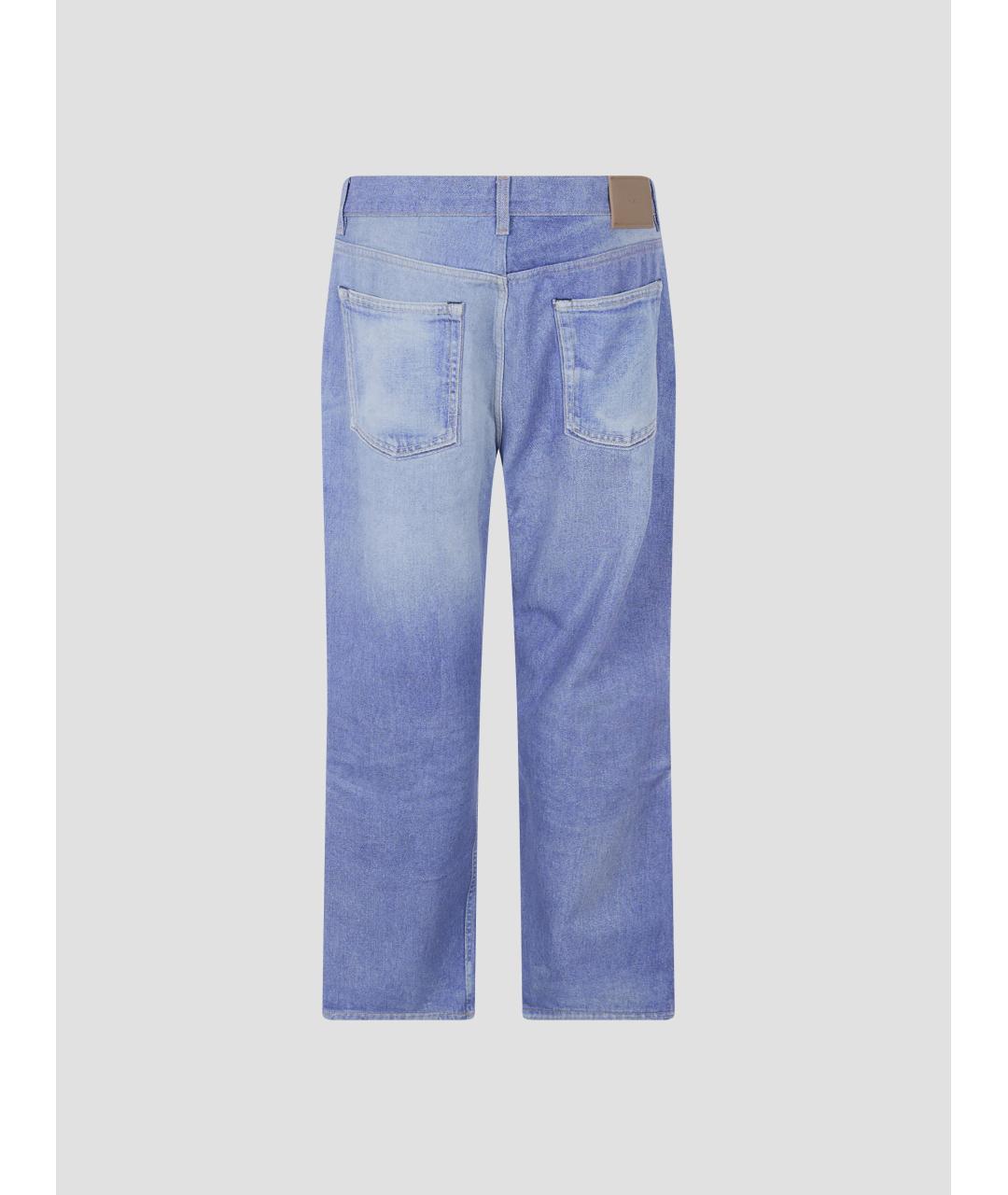 OUR LEGACY Синие хлопковые прямые джинсы, фото 2