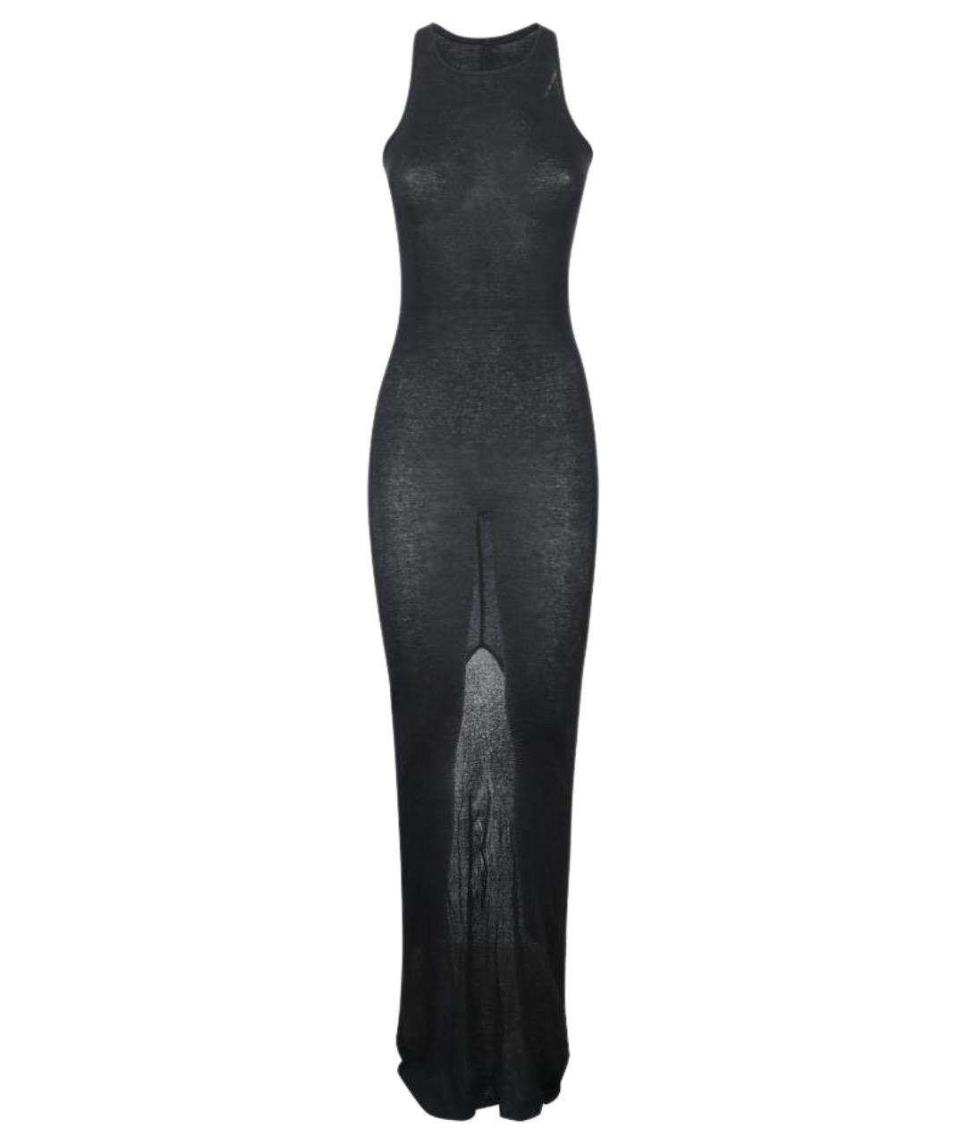 RICK OWENS Черное хлопковое повседневное платье, фото 1