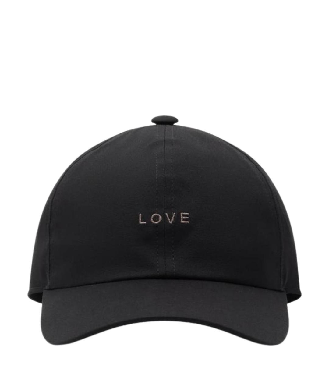 RICK OWENS Черная хлопковая кепка, фото 1