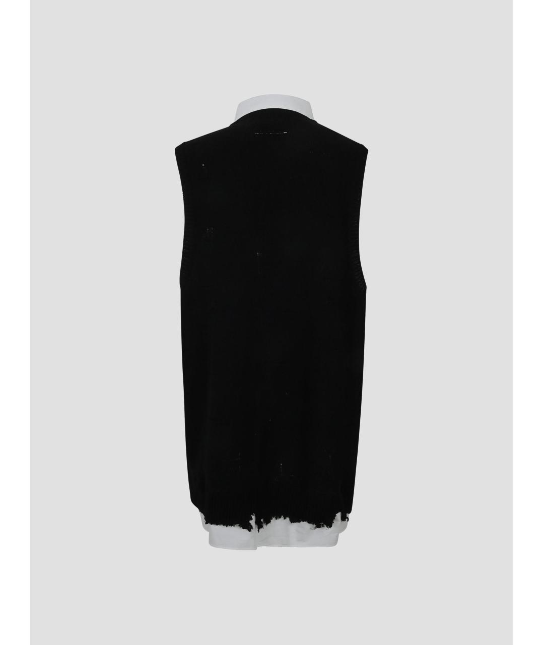 MM6 MAISON MARGIELA Черное хлопковое повседневное платье, фото 2