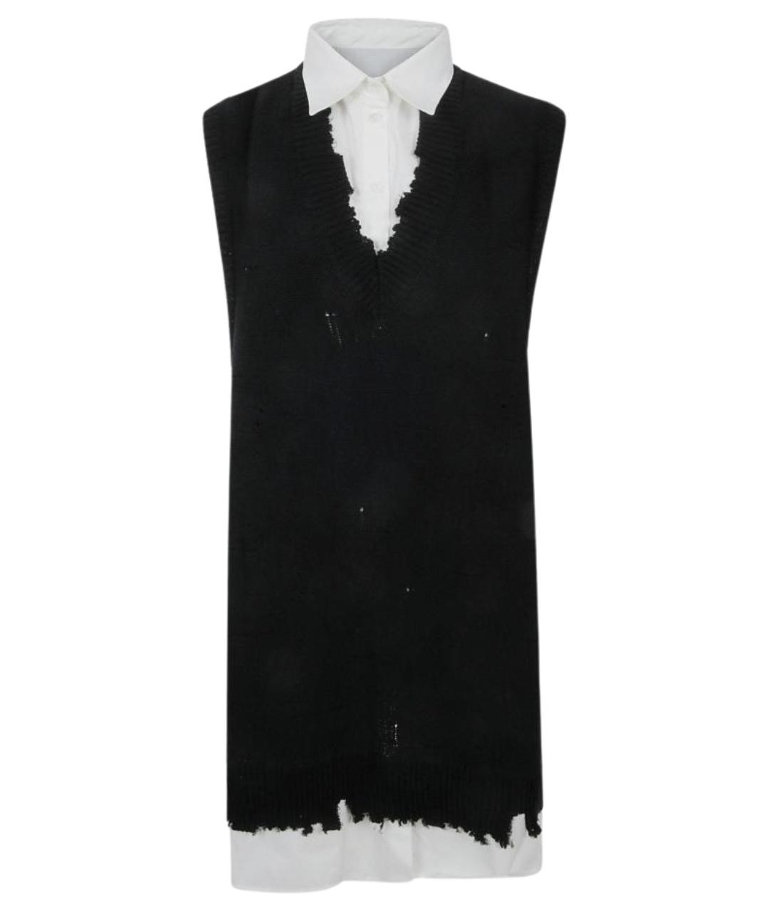 MM6 MAISON MARGIELA Черное хлопковое повседневное платье, фото 1