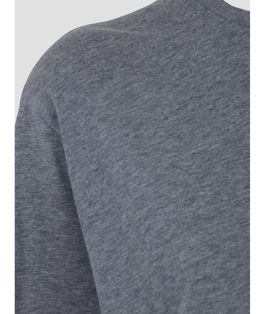 THE FRANKIE SHOP Серая хлопковая футболка, фото 3