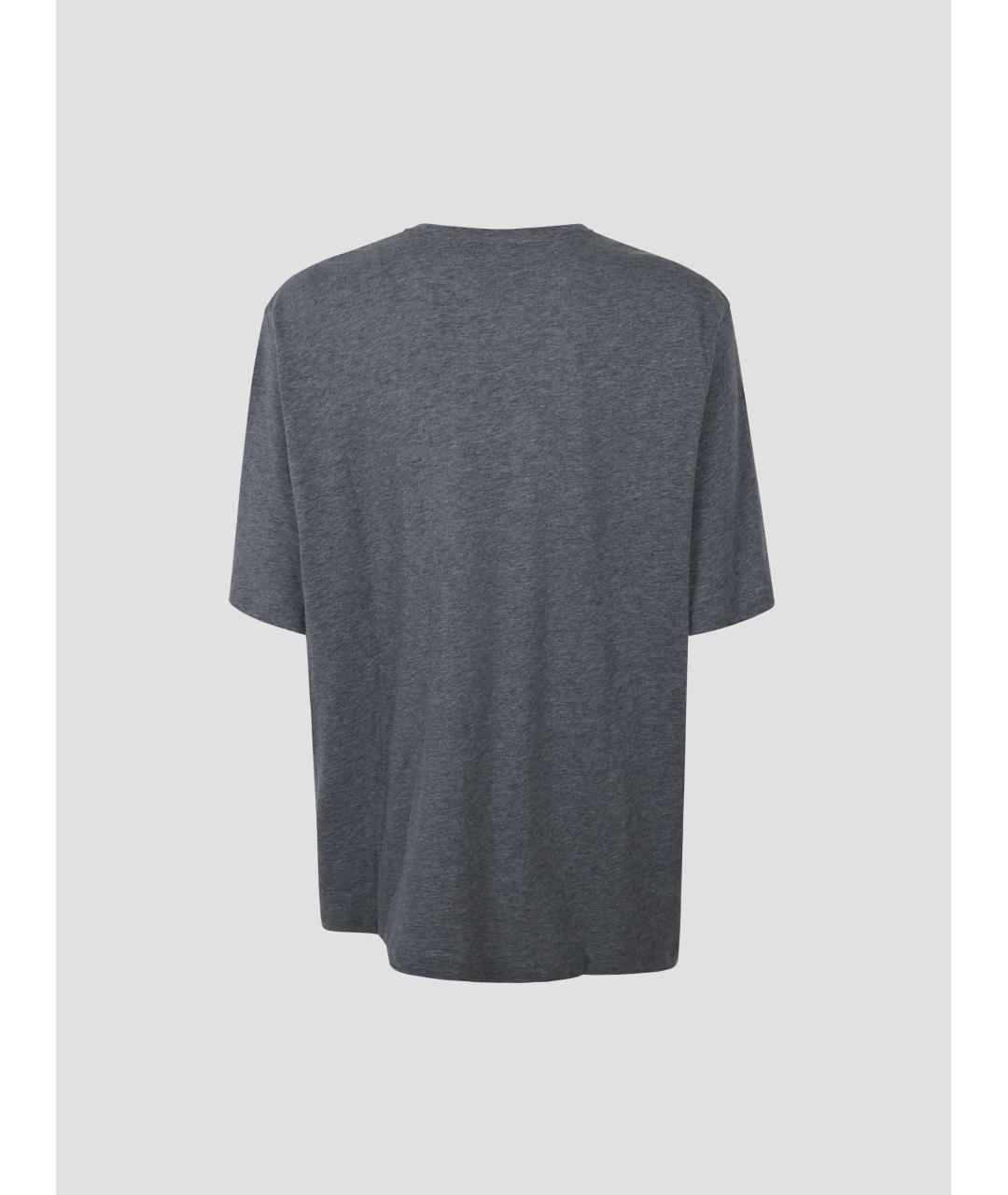 THE FRANKIE SHOP Серая хлопковая футболка, фото 2