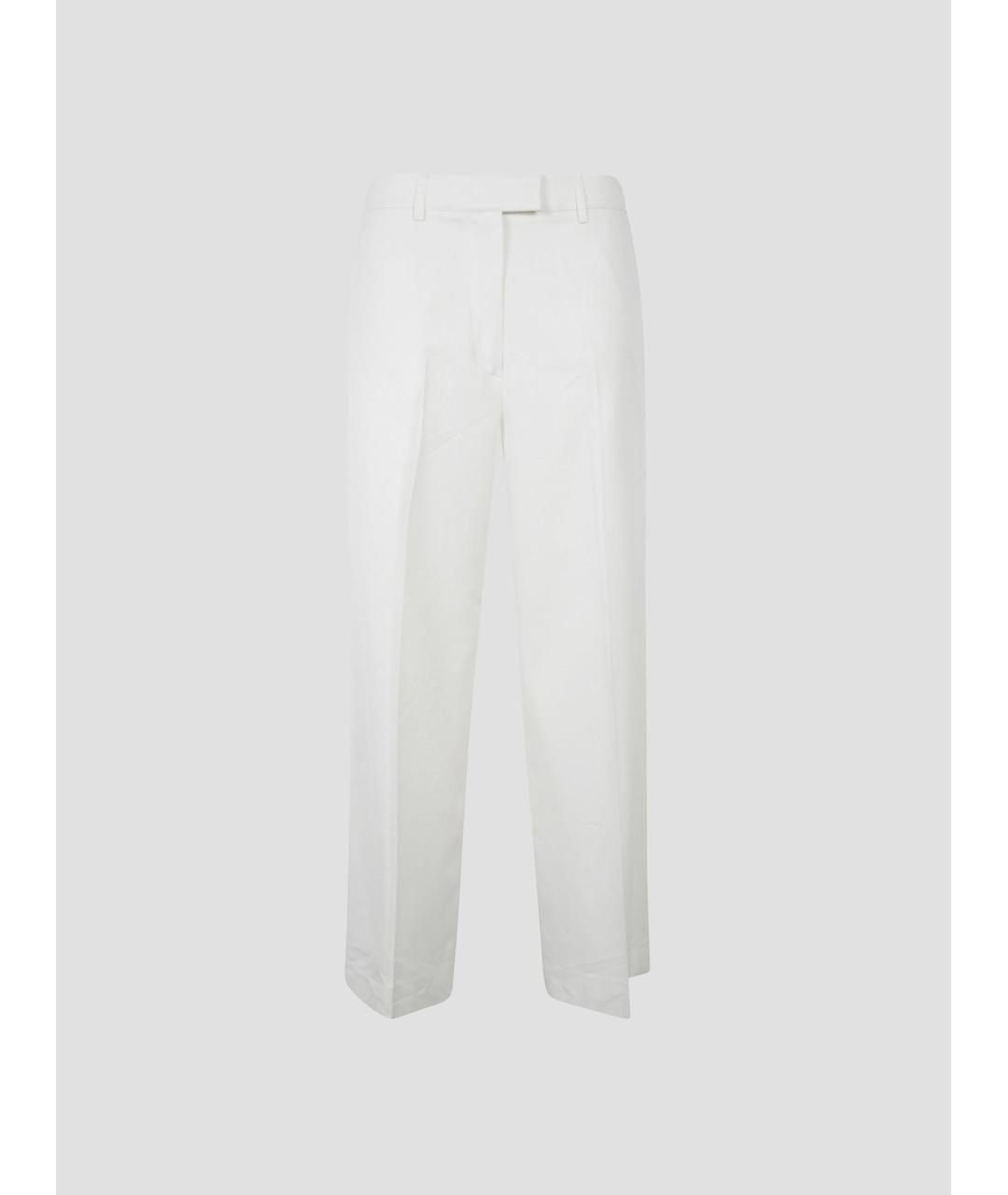 THE FRANKIE SHOP Белые вискозные прямые брюки, фото 4