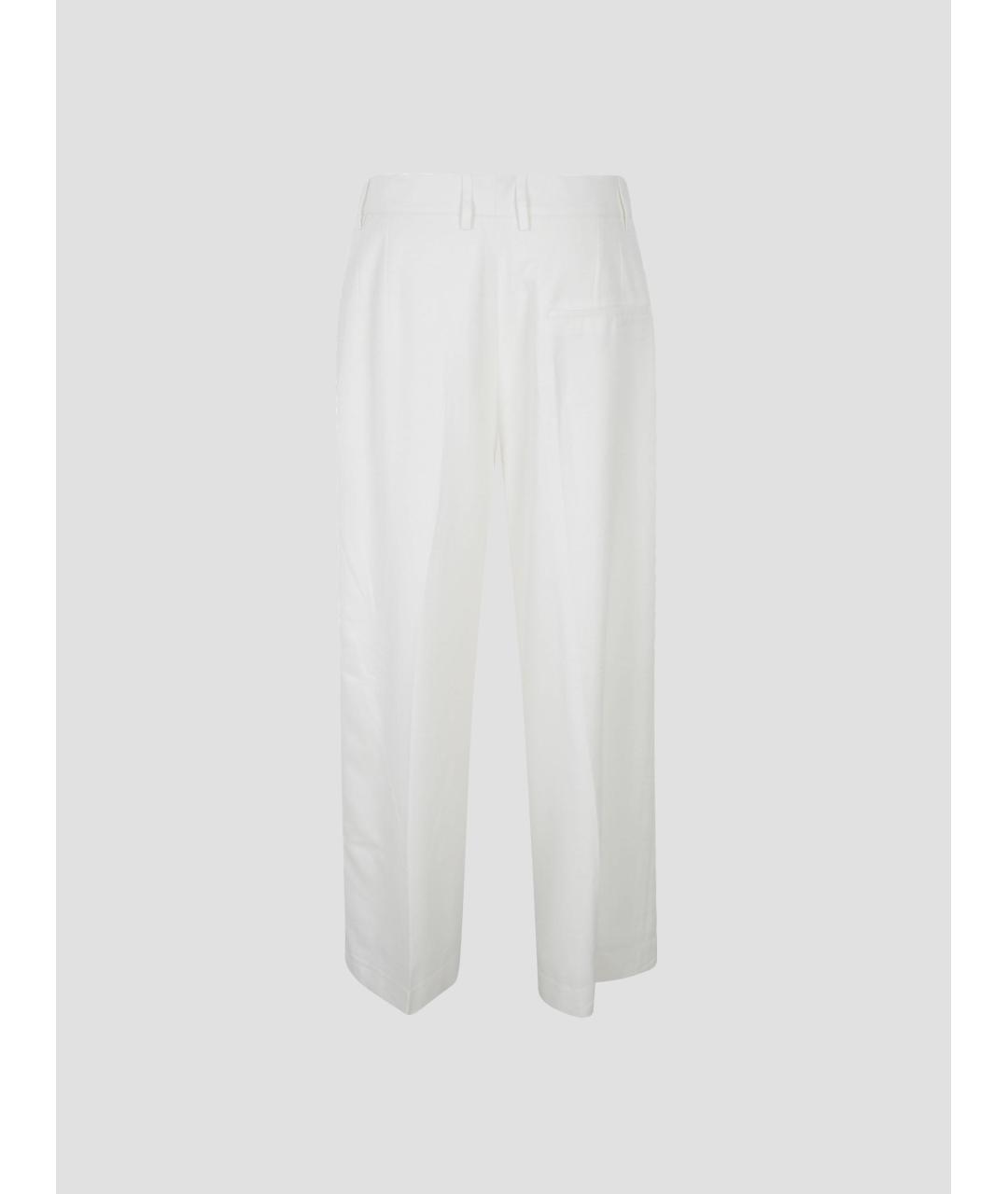 THE FRANKIE SHOP Белые вискозные прямые брюки, фото 2