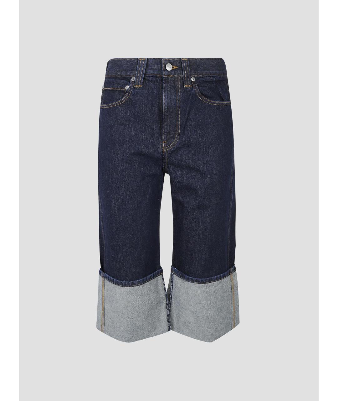 KHAITE Синие хлопковые прямые джинсы, фото 4