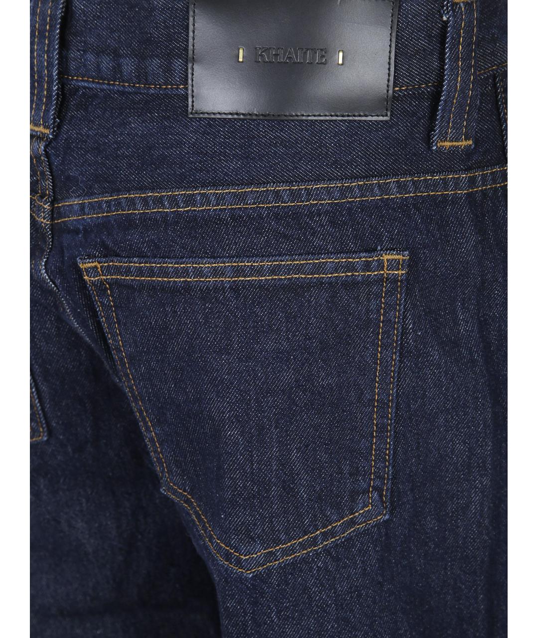 KHAITE Синие хлопковые прямые джинсы, фото 3