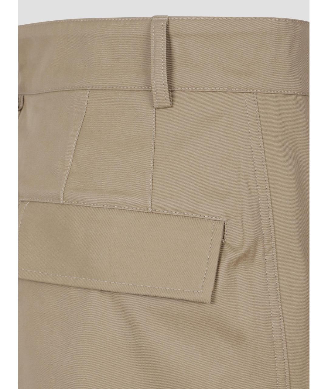 DRIES VAN NOTEN Бежевые хлопковые повседневные брюки, фото 3