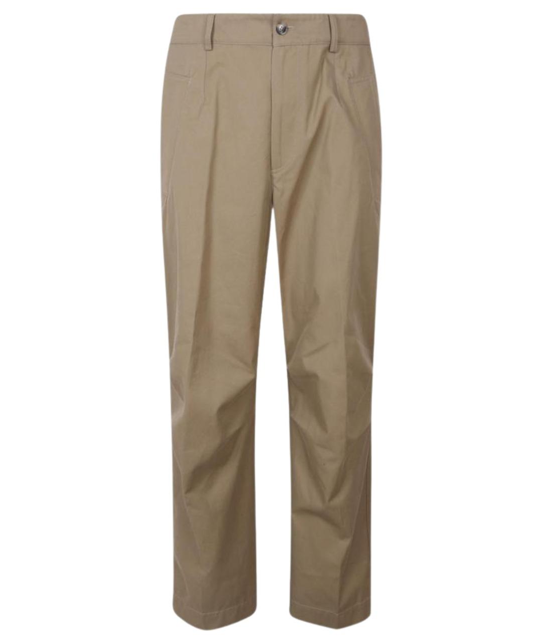 DRIES VAN NOTEN Бежевые хлопковые повседневные брюки, фото 1