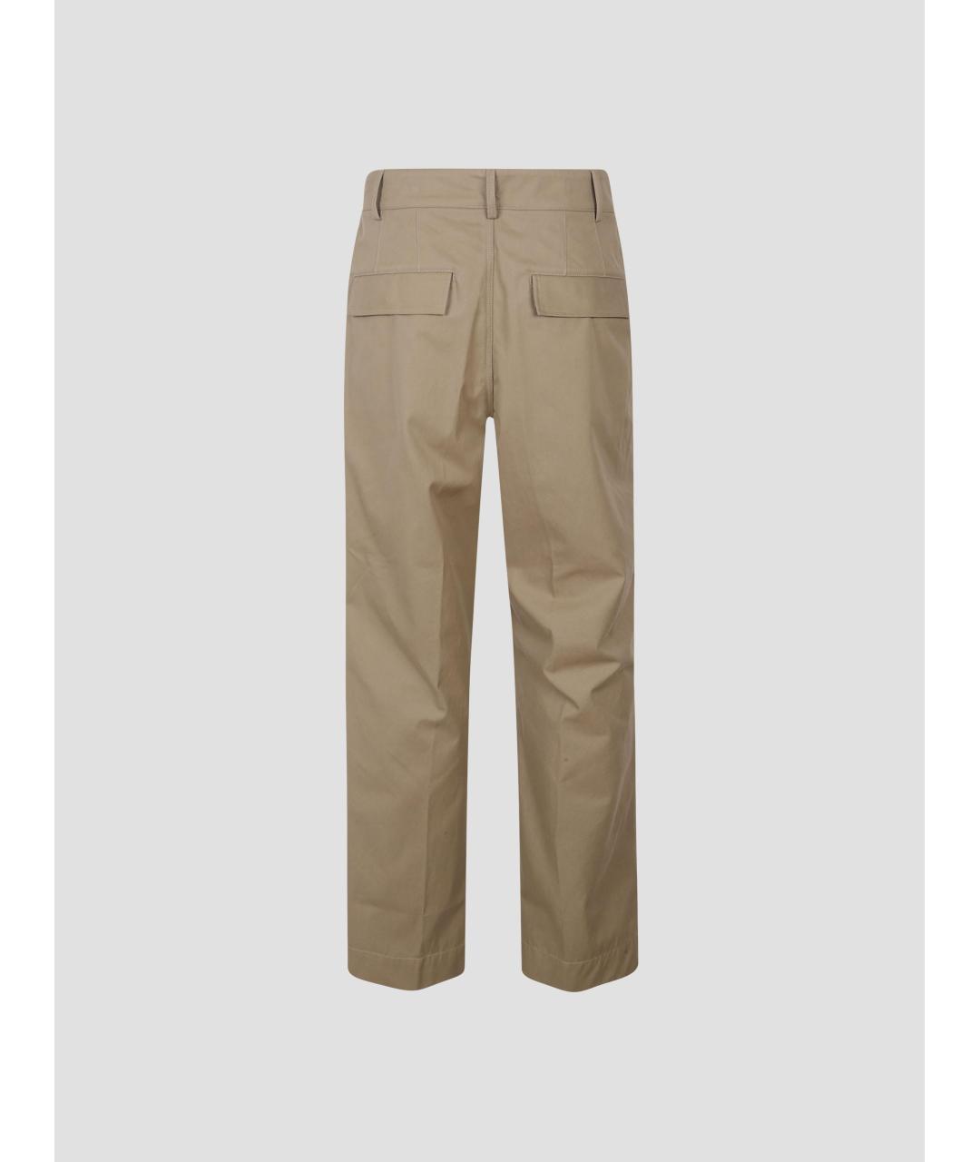 DRIES VAN NOTEN Бежевые хлопковые повседневные брюки, фото 2