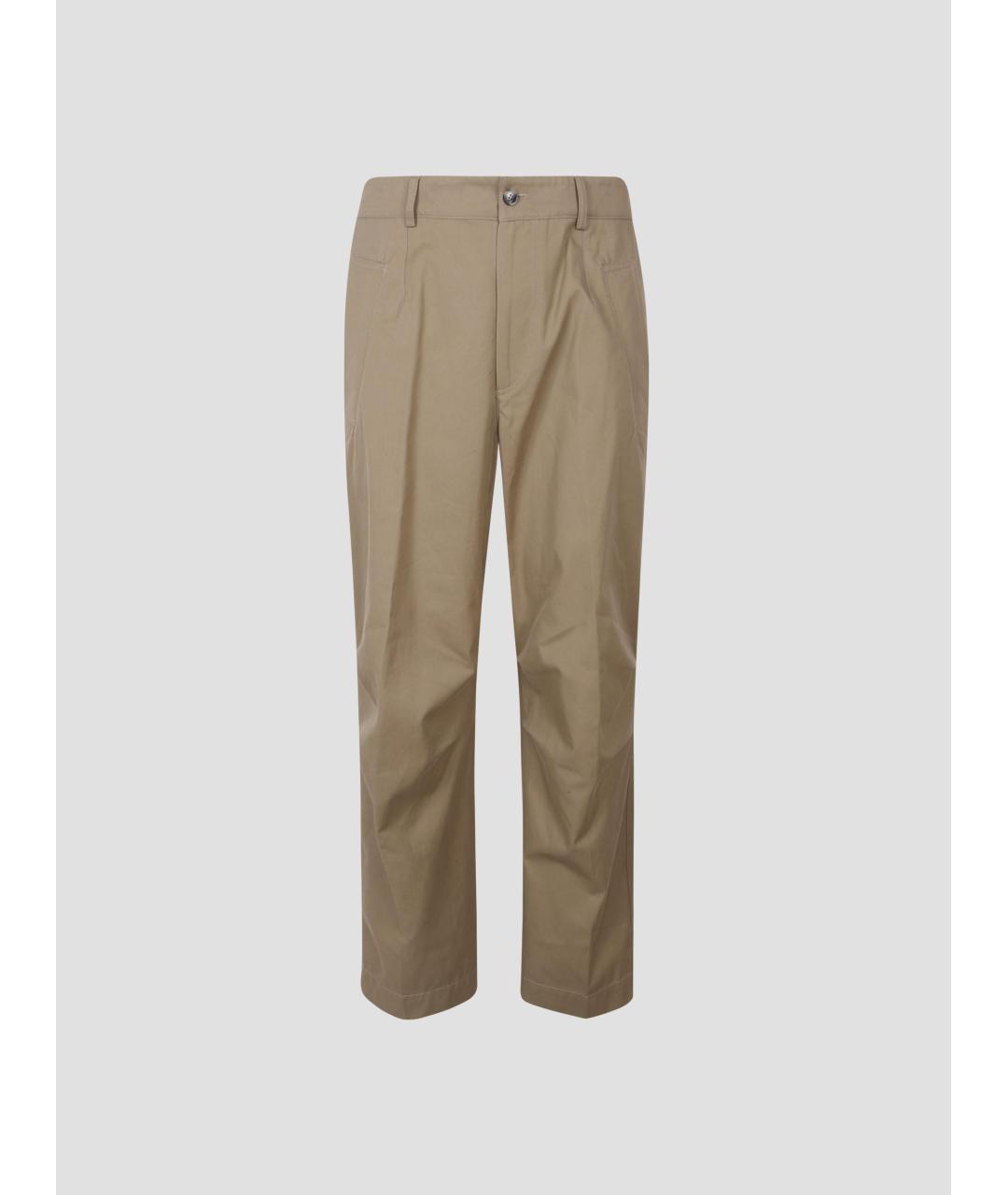 DRIES VAN NOTEN Бежевые хлопковые повседневные брюки, фото 4