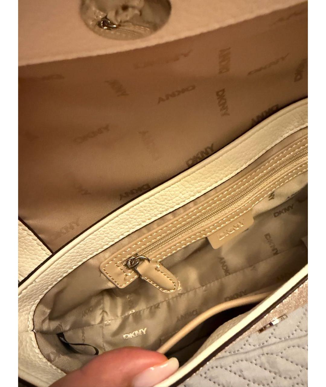 DKNY Бежевая сумка через плечо, фото 5