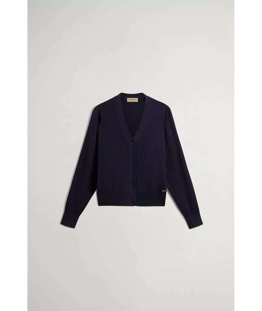 WOOLRICH Синий хлопковый кардиган, фото 3